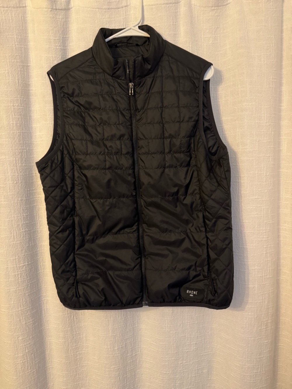 RHONE Black Quilted Puffer Vest